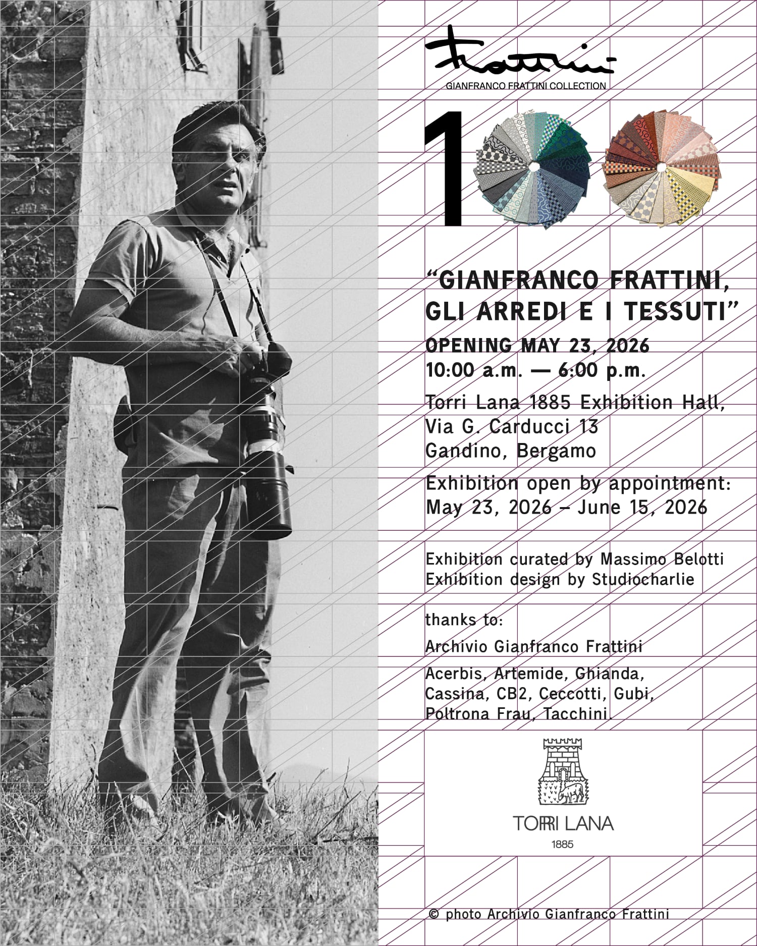 EXHIBITION “GIANFRANCO FRATTINI, FURNITURE AND FABRICS”